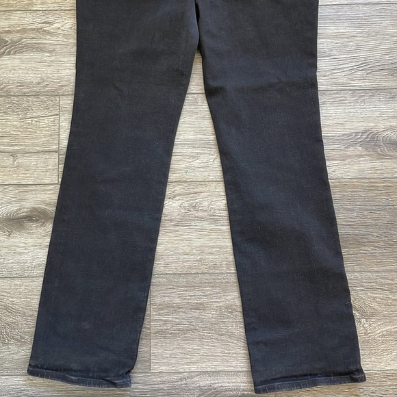NYDJ | Marilyn Straight LiftTuck Slimming Zip Fly Black Jeans Size 14 - Picture 7 of 9